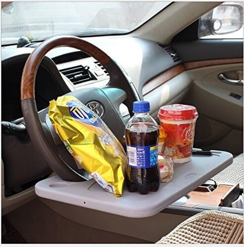 Steering Wheel Tray, Car Table Tray, Steering Wheel Desk for Laptop and Vehic...