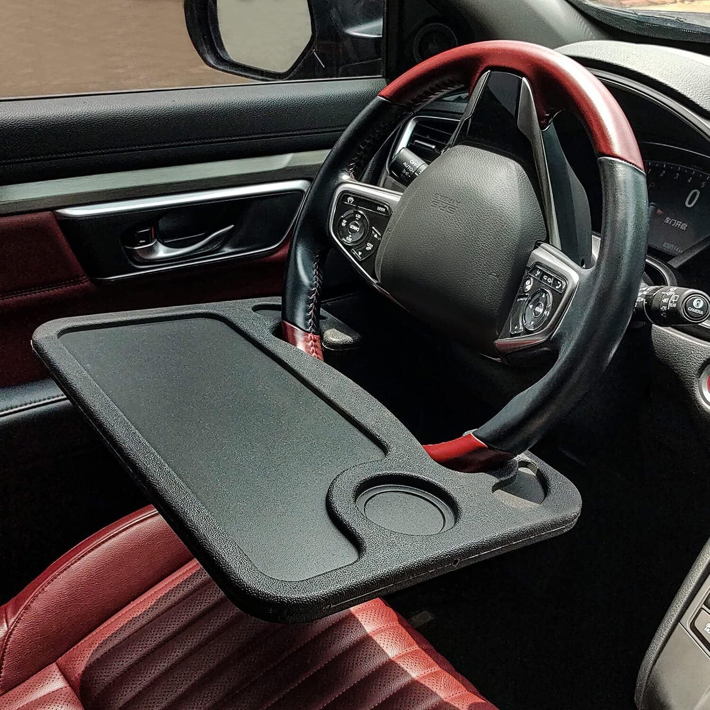 Steering Wheel Tray, Car Table Tray, Steering Wheel Desk for Laptop and Vehic...